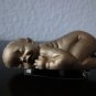 Baby brooch antique gold sleeping baby brooch accessoire baby gift