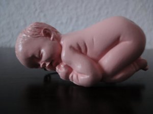 Baby brooch pink sleeping baby newborn girl