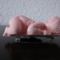 Baby brooch pink sleeping baby newborn girl