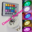 E27, 3W 16 Color Changing RGB LED Light Bulb Lamp 85-265v with remote control