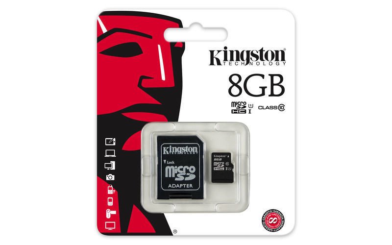 Kingston 8GB Class 10 Micro SD Card For Mobile ( RETAIL PACK