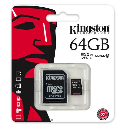 Kingston 64GB Class 10 Micro SD Card For Mobile ( RETAIL PACK )