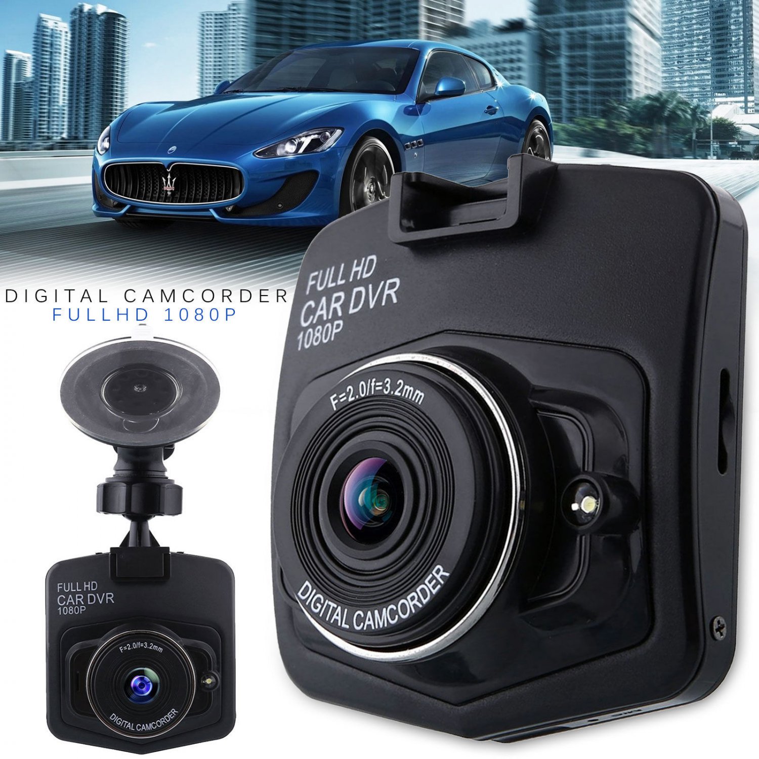 2.4" Car Vehicle Dash Camera 1080p HD Recorder DVR Cam Night Vision G-Sensor New