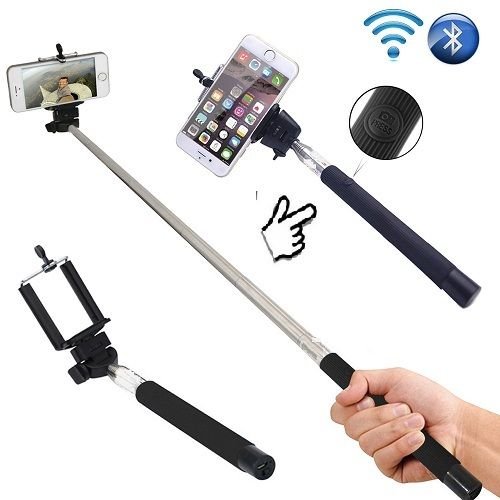 Monopod Selfie Stick Telescopic Built-in Bluetooth Wireless Remote Phone Holder