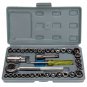 New 40 Piece 3/8"" And 1/4"" Drive Socket Set Tool Kit Ratchet Wrench Driv
