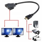 1080P HDMI Port Male To 2 Female 1 In 2 Out Splitter Cable Adapter Converter