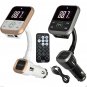 Bluetooth wireless LCD car mp3 player fm transmitter + Remote SD USB Charger Kit