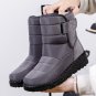 Women Low Heels Snow Boots New Fur Boots Winter Shoes Botas Mujer Warm Footwear
