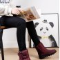 Women Low Heels Snow Boots New Fur Boots Winter Shoes Botas Mujer Warm Footwear