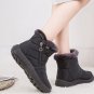 Women New Fur Snow Boots Winter Low Heels Snow Shoes Warm Botas Mujer Footwear