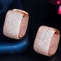 Full Cubic Zirconia Hoop Earrings for Women Temperament Ear Accessories Wedding Jewelry
