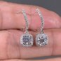 Square Shape Drop Earrings Bridal Engagement Jewelry Female Dangle Earring Nice Gift