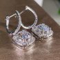Square Shape Drop Earrings Bridal Engagement Jewelry Female Dangle Earring Nice Gift