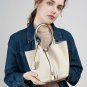 Genuine Leather Basket Handbag Women Casual Shopping Bag Tote Purse