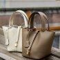 Genuine Leather Basket Handbag Women Casual Shopping Bag Tote Purse