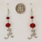Alabama Bead and Logo Dangle Earrings