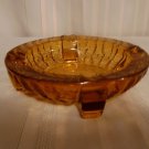 Vintage Amber Glass Ashtray