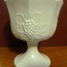 Indiana Harvest Grape (Footed) Milk Glass Vase