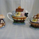 Noahs Ark - Tea Pot, Creamer and Salt & Pepper Shakers (Cardinal, World Bazaars)
