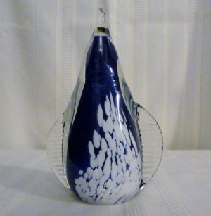 Crystal Art Glass Cobalt Blue Penguin