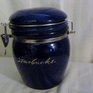 Cobalt Blue Ceramic 80's Starbucks Coffee Canister