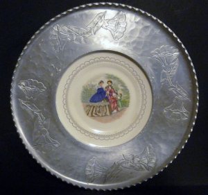 Brooklyn Made Wrought Farberware Hammered Aluminum Charger or  Wall Decoration.