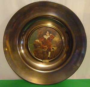 Vintage Brass Trafford Plaques "The Red Boy". by Thomas Lawrence