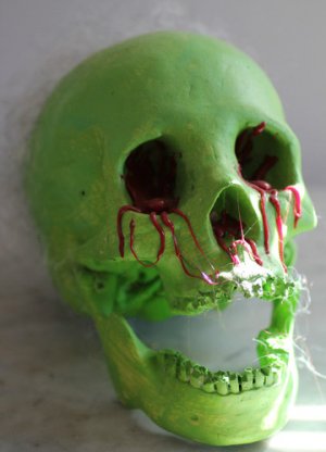 Life Size Fester Corpse Head Halloween Prop #2 With Dripping Blood