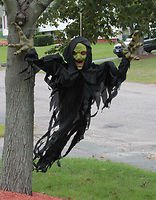 Festering Green Ghoul Animated Witch Prop