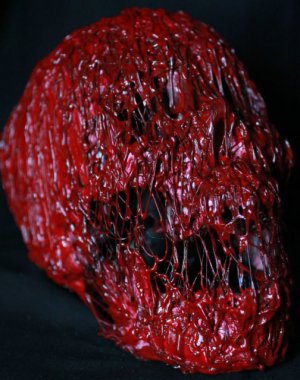 Bloody Red Dripping Corpse Head *Oddity*  *Skinned Alive* *Muscle Tissue" "Gore*