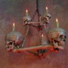 Halloween Haunted House Pyramid Skull Chandelier II