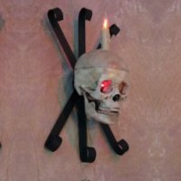 Haunted Halloween Skull Wall Light