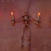 Haunted Halloween Skeleton Wall Light