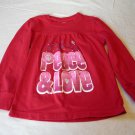 Girls Clothes Shirt XS 4 The Childrens Place Red Peace Love EUC