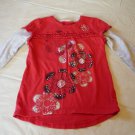 Girls Clothes 5 Shirt Sonoma Top Red Flowers GUC