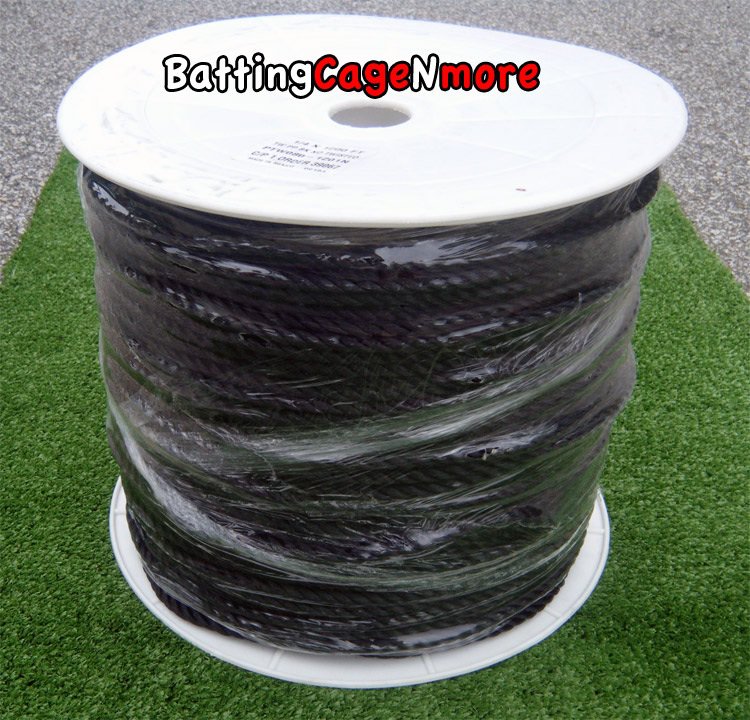 Rope 600 ft. batting cage rope 1/4 in. nylon uv treated