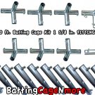 Pro batting cage frame kit 50 - 60 ft. Fittings 1 5/8 in. Build yourself frame