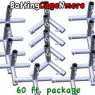 Batting Cage Baseball Softball FRAME KIT 60 Ft. 1 3/8 IN. FITTINGS NEW