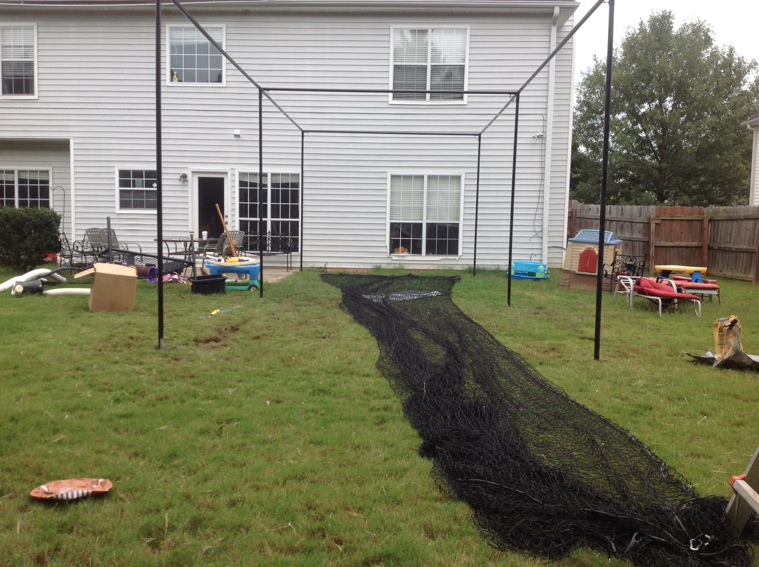 45 ft. Batting cage kit and netting do it yourself and save