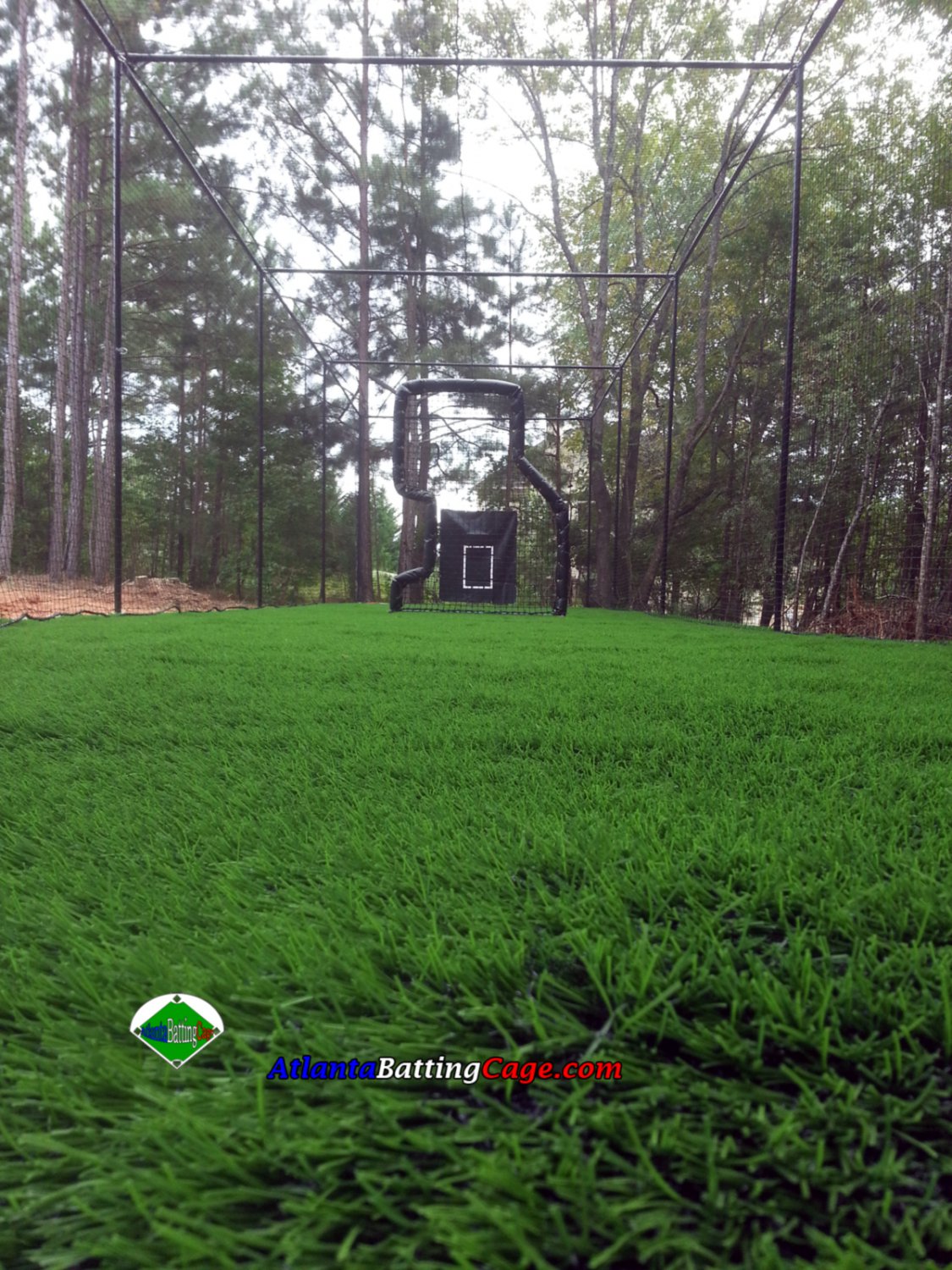 12x14x60 ft. Batting cage frame kit, Nylon net 30 and Net saver