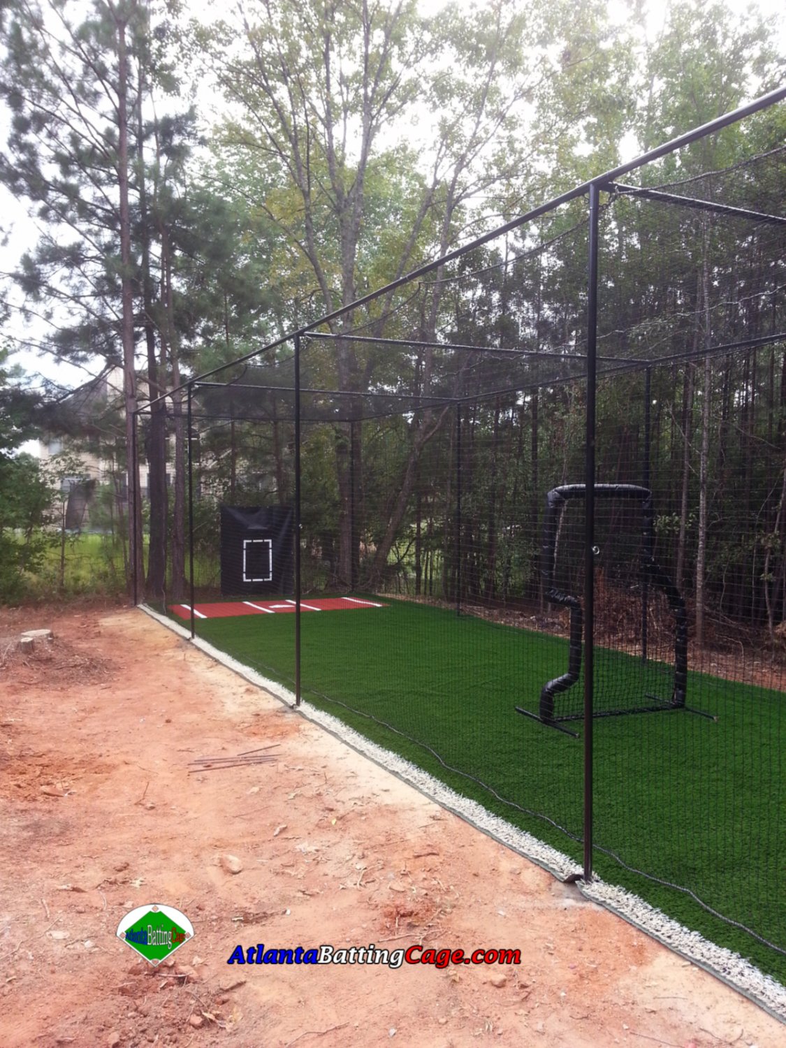 12x14x70 ft. Batting cage frame kit, Nylon net #30 and Net saver Baseball DIY