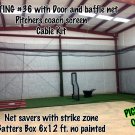 Baseball batting cage net best #36  12 H. 14 W. 60 L. cable kit system PICK UP !