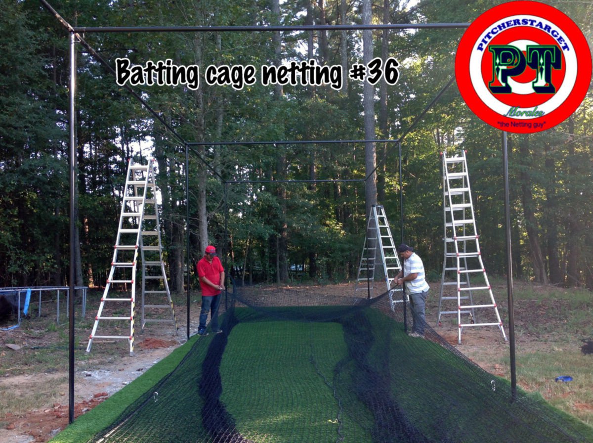 Baseball batting cage netting 12x14x70 door baffle net 36, free net