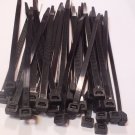 50 PACK 8 INCH ZIP TIES NYLON 120 LBS UV WEATHER RESISTANT BLACK HEAVY DUTY