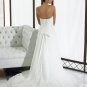 Beachside A-line Appliques Lace Chiffon White Wedding Dress Corset Back