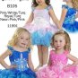 Flora Shoulder Straps Pink Royal Crystals Ruffles Organza Little Girl Pageant Dress LP89