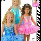 cUSTOM Made Designer 2012 Scoop Collar Shining Organza Sheath Mini Little Girl Pgeant Dress/Skirt