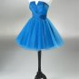 Sweetheart Royal Ruched Taffeta Above Knee Length Mini Short Cooktail Gown Party Gown