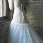 Satin Tulles Sheath 2013 Sheer Straps Deisgner Wedding Dress/Bridal Gown 2080
