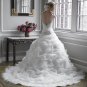 Designer 2012 New Lace Sweetheart Crystals Chapel Train Bridal Gown Wedding Dress3409